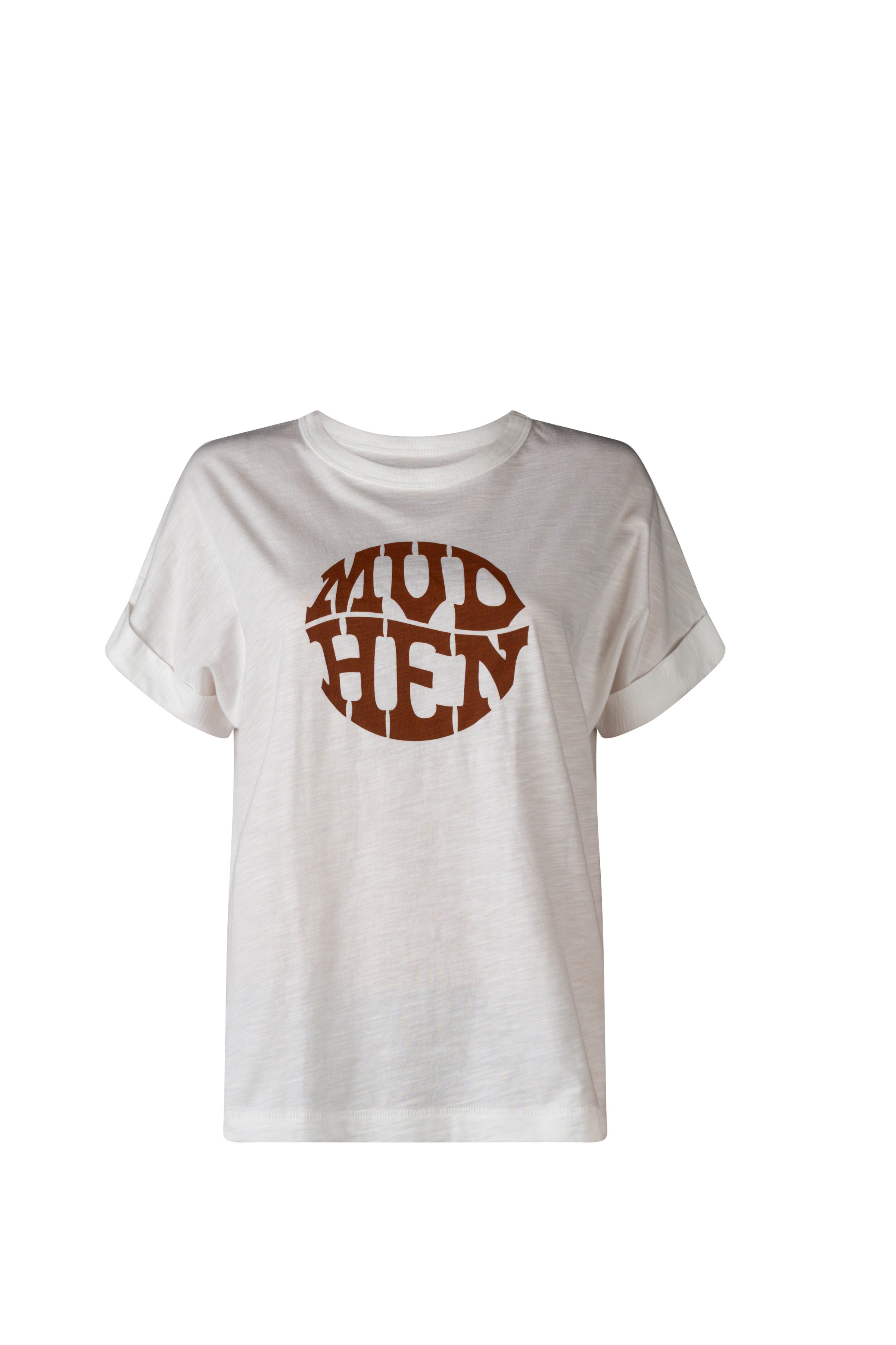 Mudhen Mudhen Circle Logo Washed Vintage Tee - White | MudHen Brewing Hop Shop